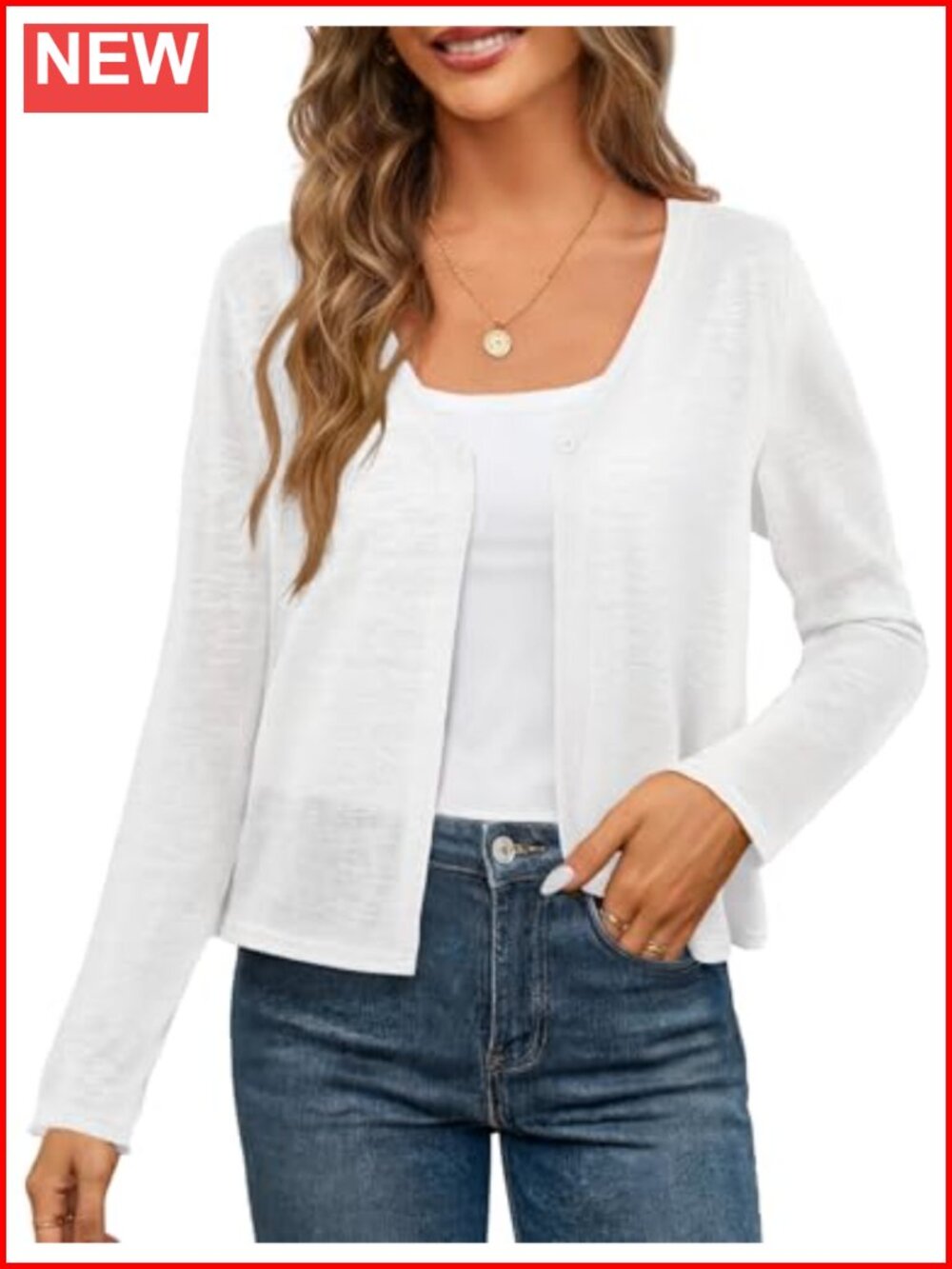 Womens Summer Lightweight Cardigan Open Front Long Sleeve Sheer Knit Button